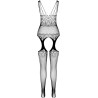 Passion - Bodystocking Eco Collection Eco Bs004 Blanc